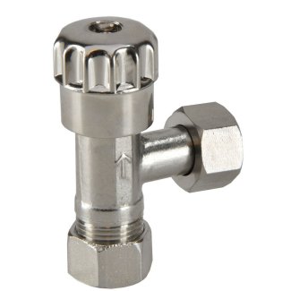 Riko hoekstopkraan 3/8 x 12 mm knel, chroom