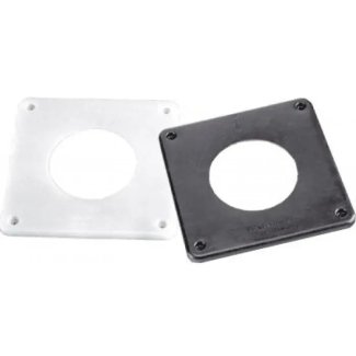 Muurplaatset (Rooster) PE Zwart & Wit Ø130 mm