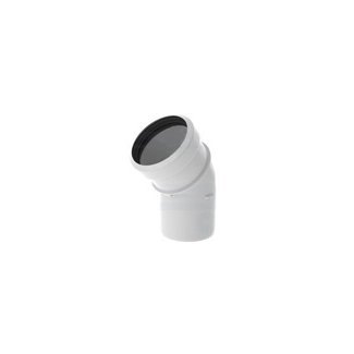 Safe-PP Rookgasbocht 45° x Ø80 mm Wit PP