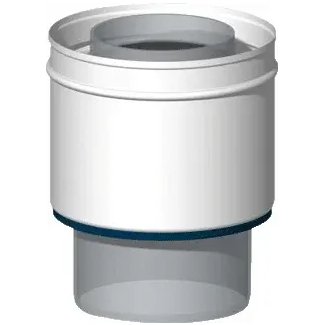 MiniFlex Overgangstuk Ø80/80 - Ø60/100 mm Flexibel Aluminium