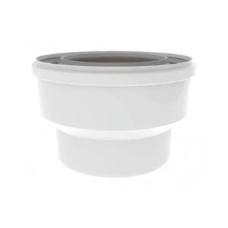 TwinSafe Verloop Ø60/100 - Ø80/125 mm Concentrisch Wit PP