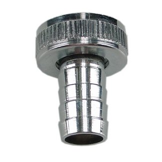 Riko chroom slangwartelset 1/2 x 1/2 met borgring