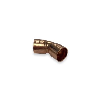 Riko bocht roodkoper 12 x 12 mm, 45 graden