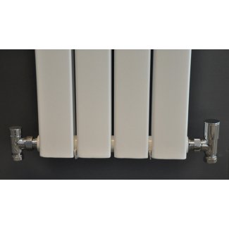 Wiesbaden Luxe radiator aansluitset, haaks, chroom