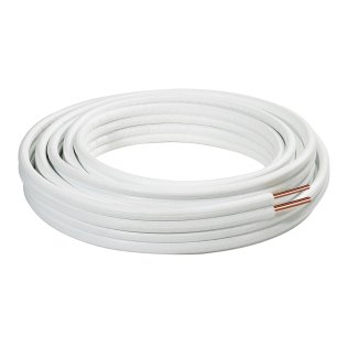 Airco Koperen Dubbele Buis met Isolatie - Zonder Koppelingen - 1/4" - 3/8" - 20 m