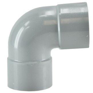 Afvoerbocht dubbele mof 125 mm 90 graden PVC