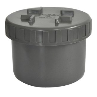 Eindstuk met schroefdeksel 110 mm PVC