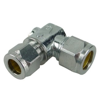 Riko chroom mini-kogelkraan haaks knel 12 mm x 10 mm