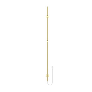 150cm Sticky - 60W Dryheating - Geborsteld Goud - Elektrische Staafhanddoekradiator Enkel