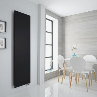 500x1600 - 700 watt | handdoekradiator vlak mat zwart elektrisch