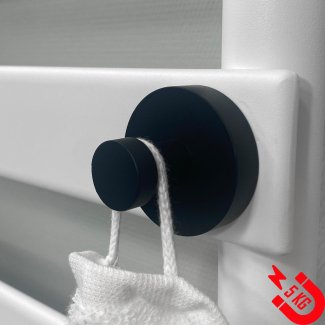 BSXL Magneet-line Zwart – Magnetische enkele haak, kleine knop