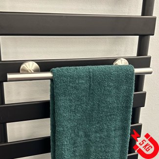 BSXL magnetisch 500 mm handdoekenrek voor radiatoren - Geborsteld RVS