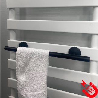 BSXL magnetisch 600 mm handdoekenrek voor radiatoren – Zwart
