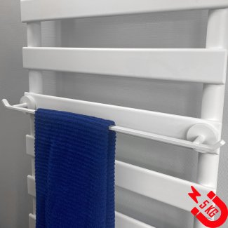 BSXL Magneet-line wit – Magnetische 385 mm handdoekhouder