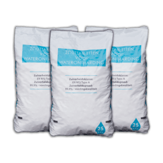 Regeneratiezout voor waterontharder 25 kg zak